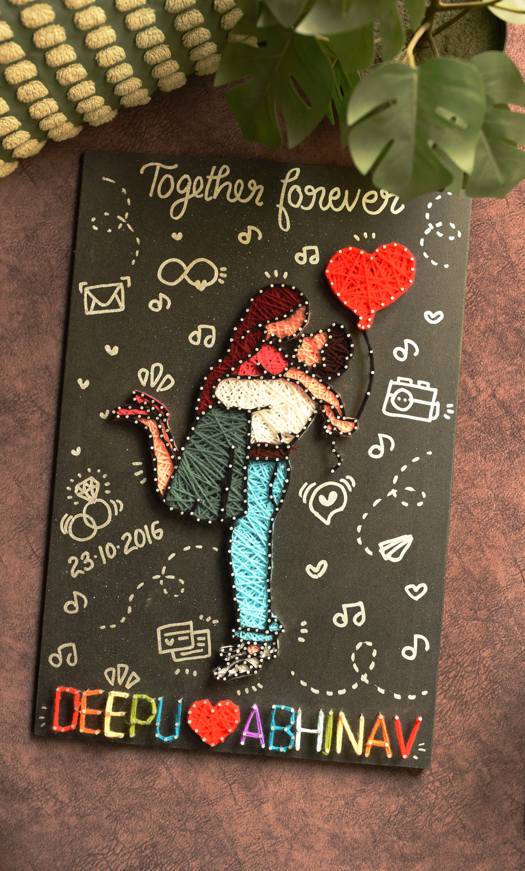 The Flight of Love- Illustration Couple String Art