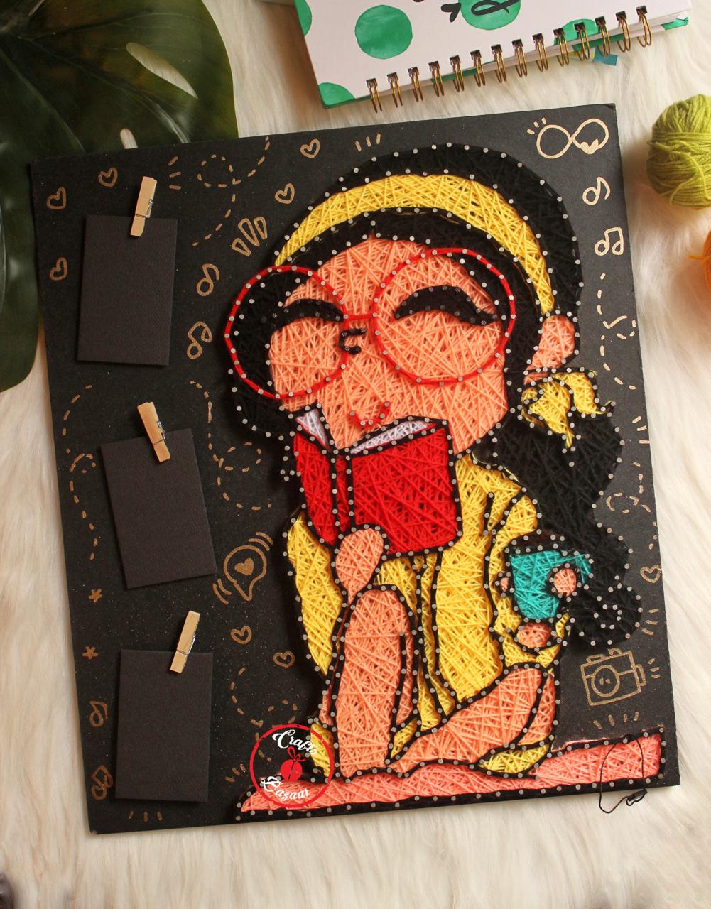 Berry - Girl illustration String Art with Photos