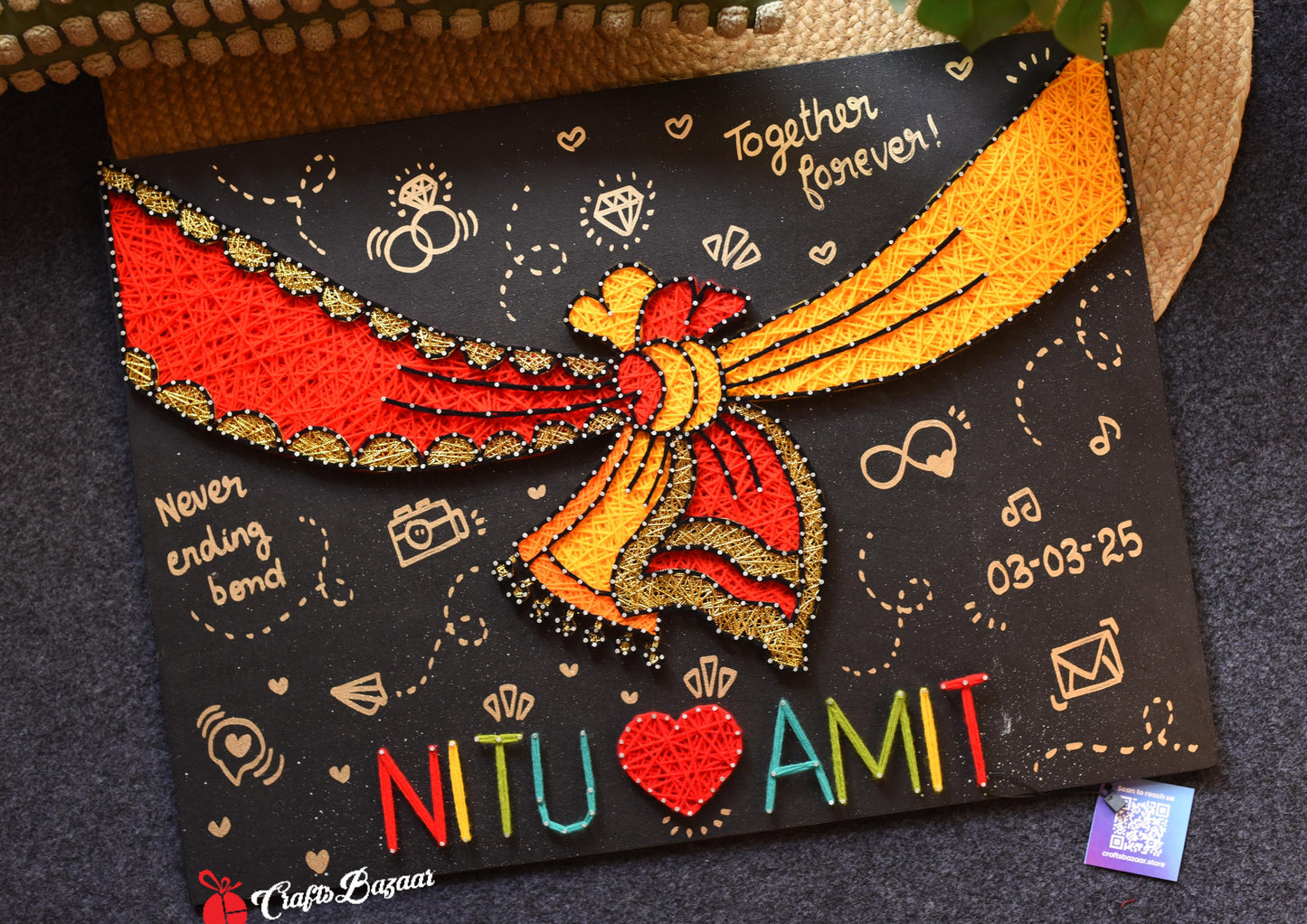 Gathbandhan- Customised Wedding String Art