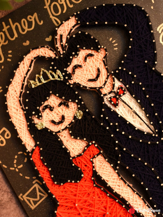 Got Married- Illustration Couple String Art