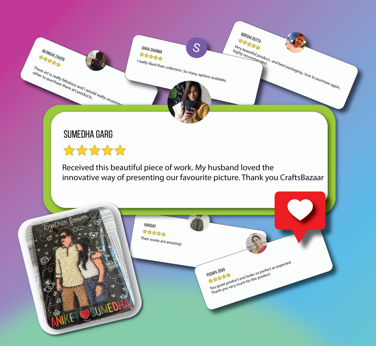 Personalised Illustration String Art