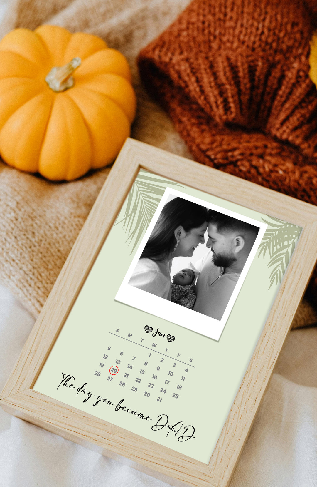 You became Dad frame - with picture and date