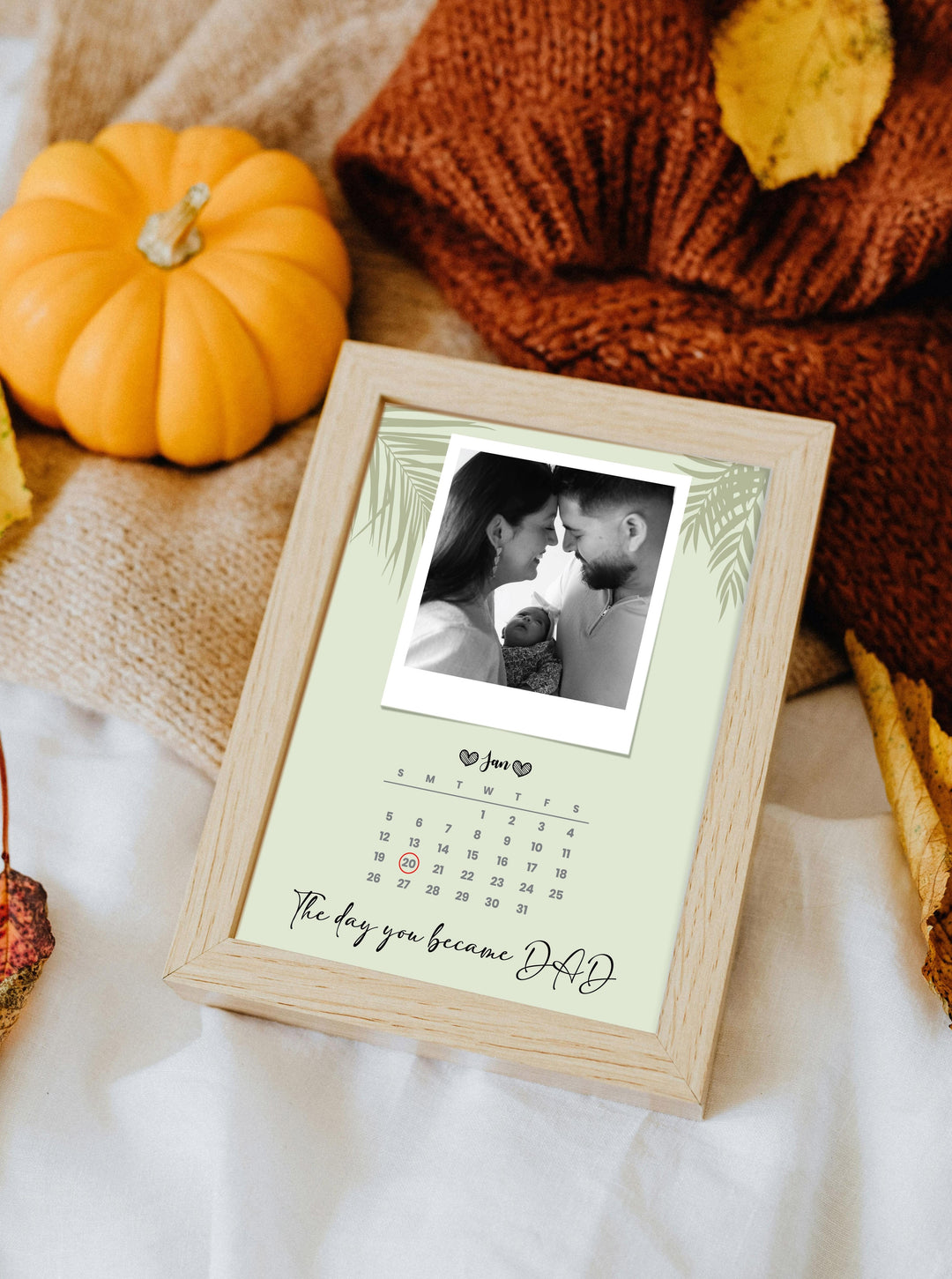 You became Dad frame - with picture and date