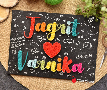 Infinity Love- Couple Name String Art Board