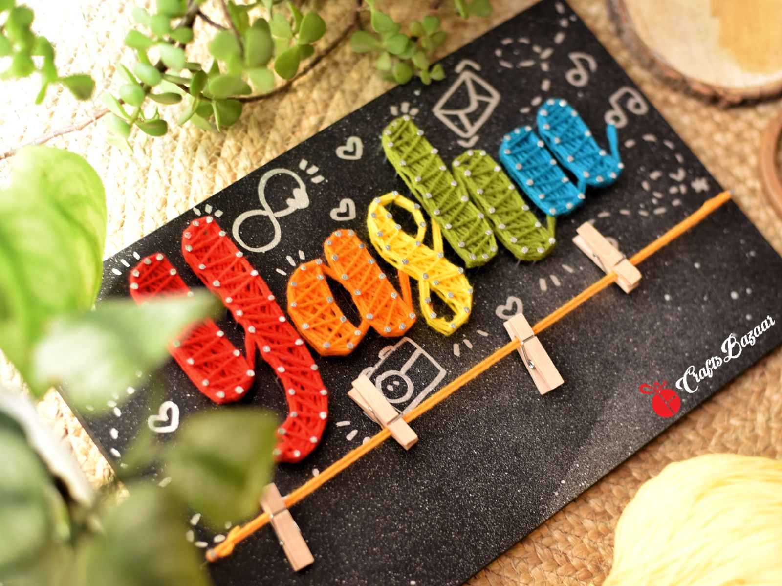 Minikin- Personalised Name String Art with Photos – Craftsbazaar