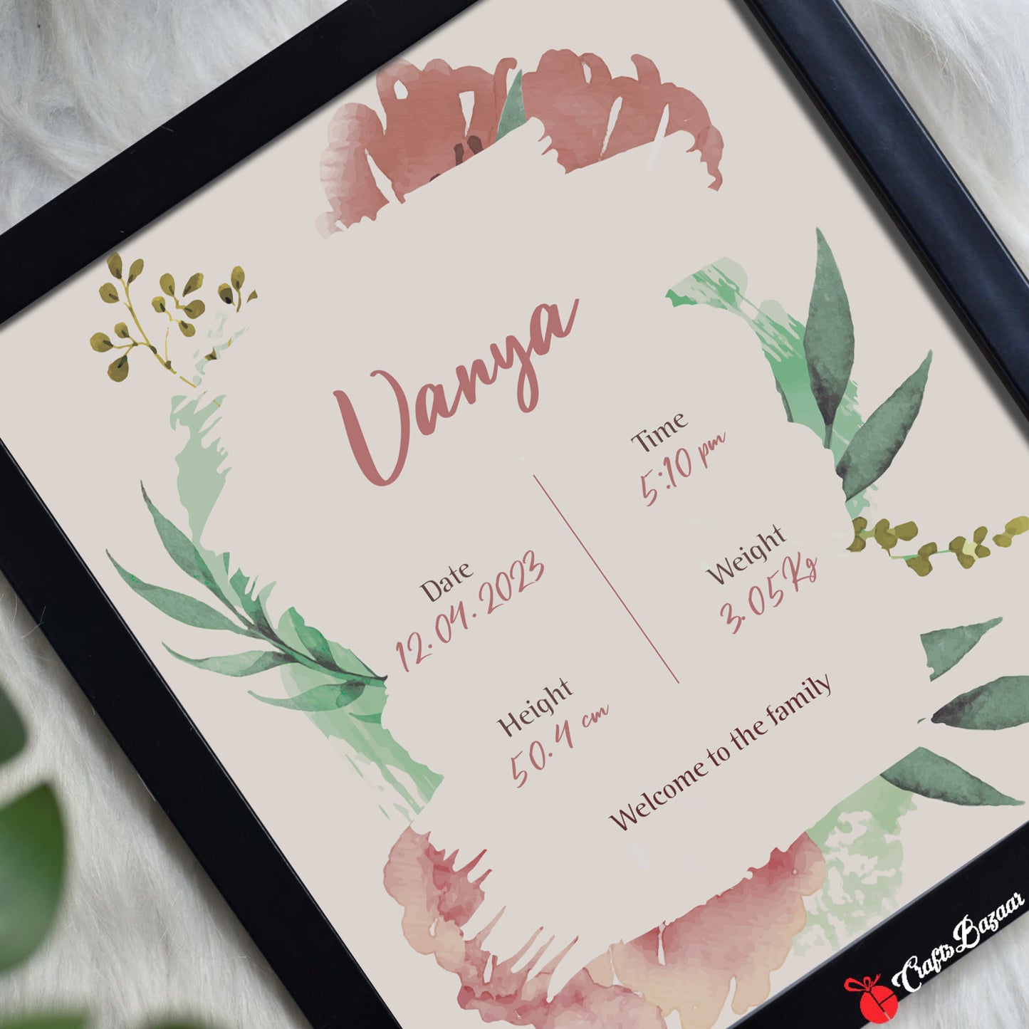Baby Announcement Frame