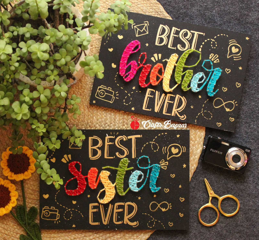 Best Brother & Sister String Art - Craftsbazaar