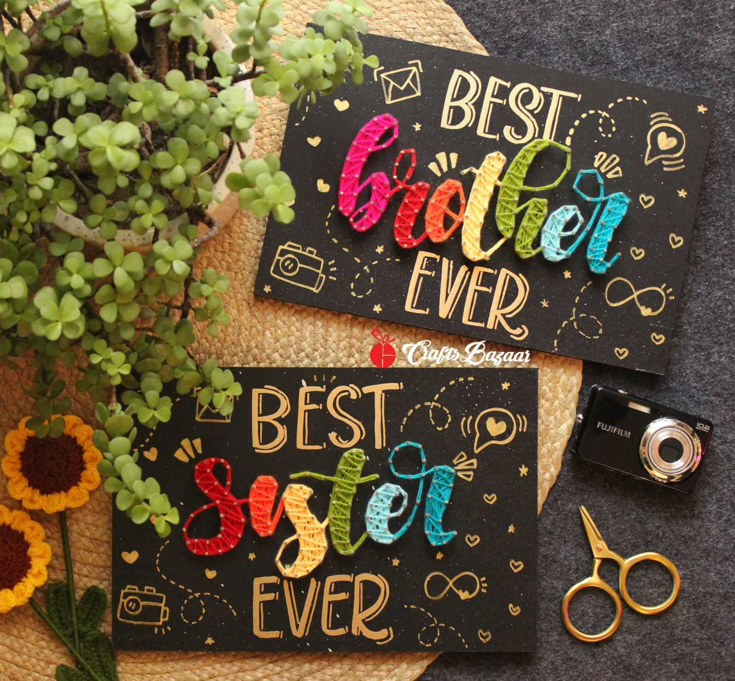 Best Brother & Sister String Art - Craftsbazaar
