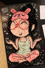 Bubbles- Girl illustration String Art with Photos - Craftsbazaar