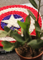 Captain America Shield String Art - Craftsbazaar