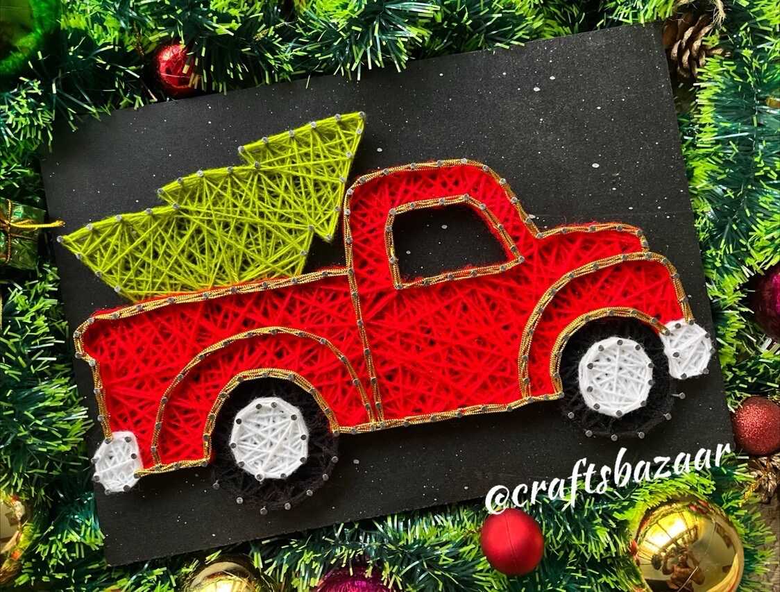 Christmas Tree Van String Art - Craftsbazaar