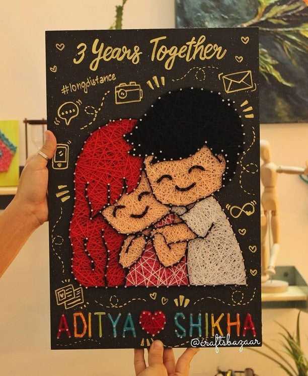 Cute Couple String Art - Craftsbazaar