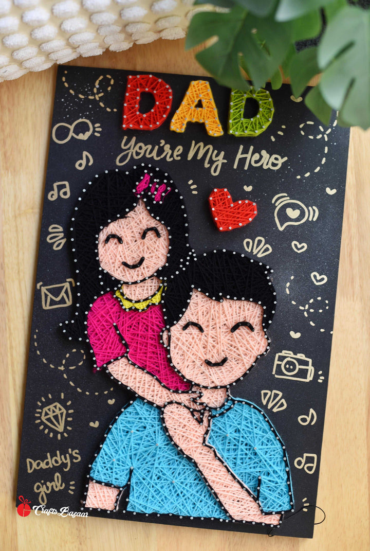 Father daughter string art