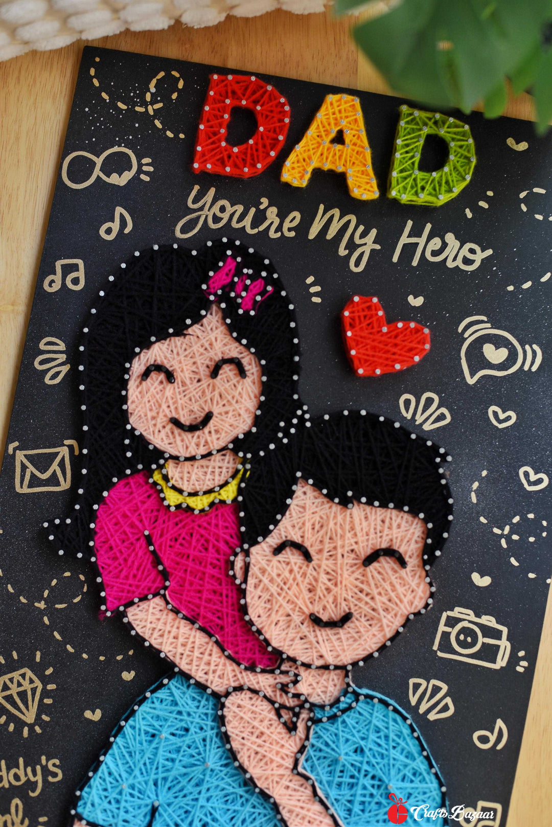 Dad is My Hero String art - Craftsbazaar