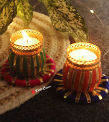 Damru Tealight Holder for Diwali - Craftsbazaar