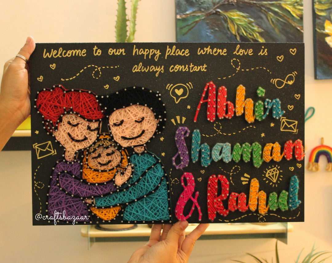 Family- Customised Names String Art - Craftsbazaar