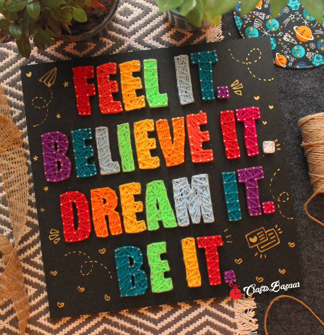 Feel It - Motivational Quotes String Art - Craftsbazaar