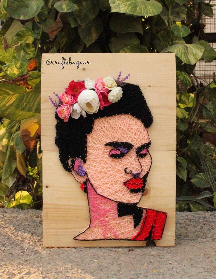 Frida Kahlo Illustration- String Art Wall Décor - Craftsbazaar