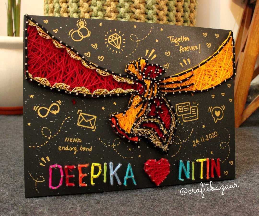 Gathbandhan- Customised Wedding String Art – Craftsbazaar