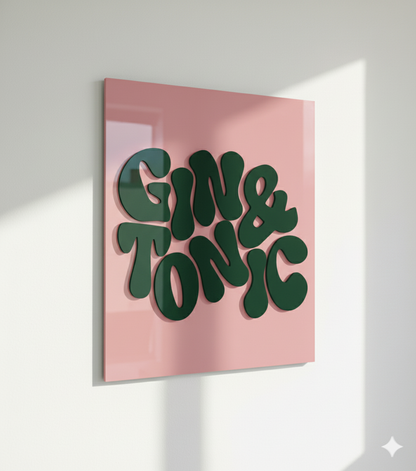 Gin & Tonic Acrylic Poster