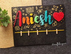 Gorgeous- Customised Name String Art with Photos - Craftsbazaar