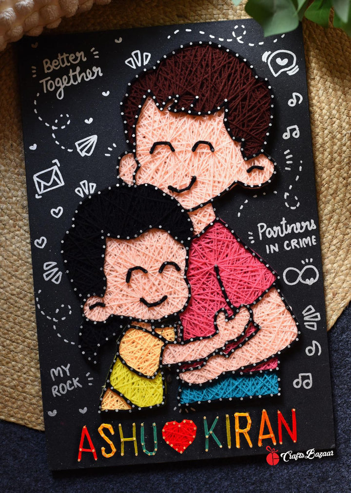 Always Together String Art | Handmade Rakhi Gift