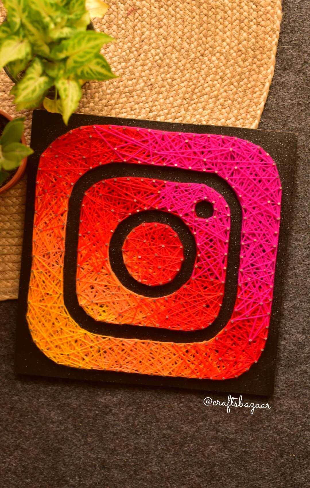 Instragram Logo String Art - Craftsbazaar