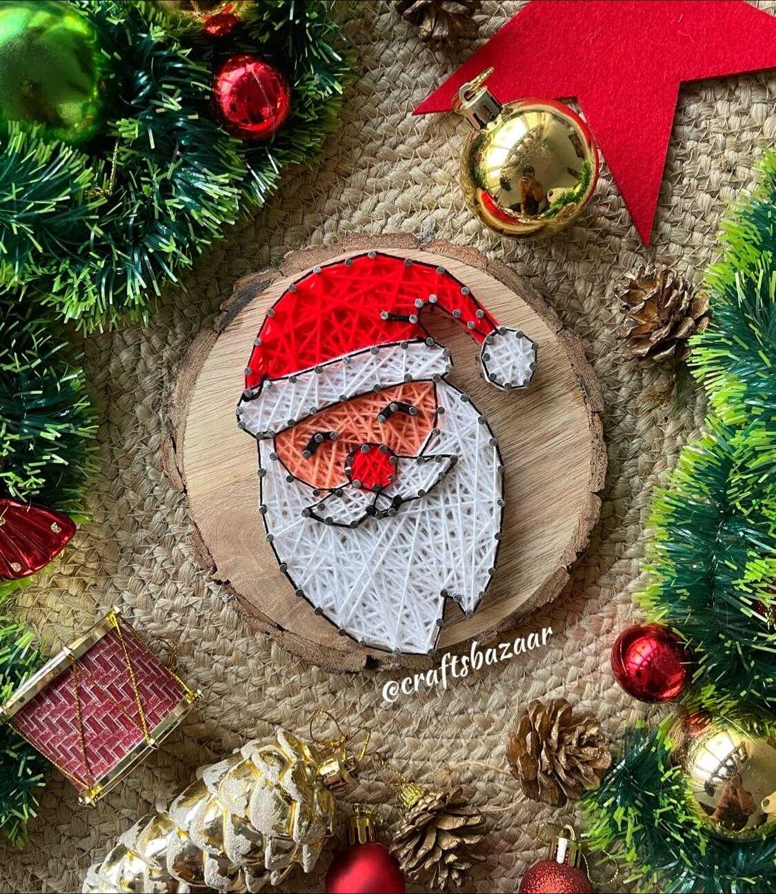Little Christmas Santa String Art - Craftsbazaar
