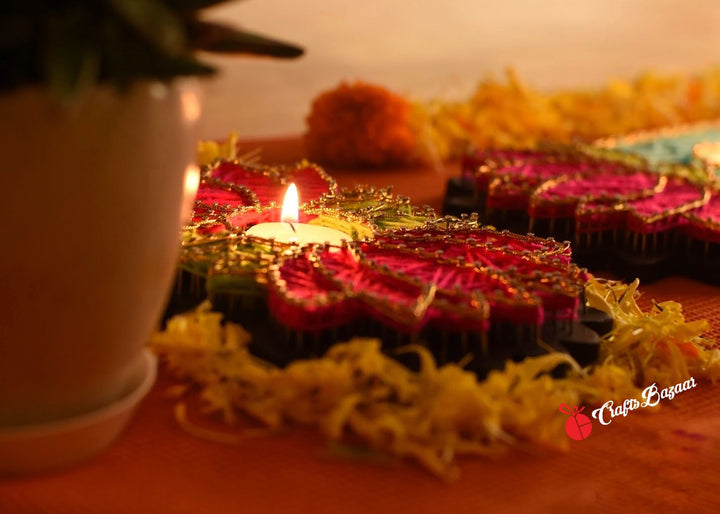Lotus Stringart Diya Holder