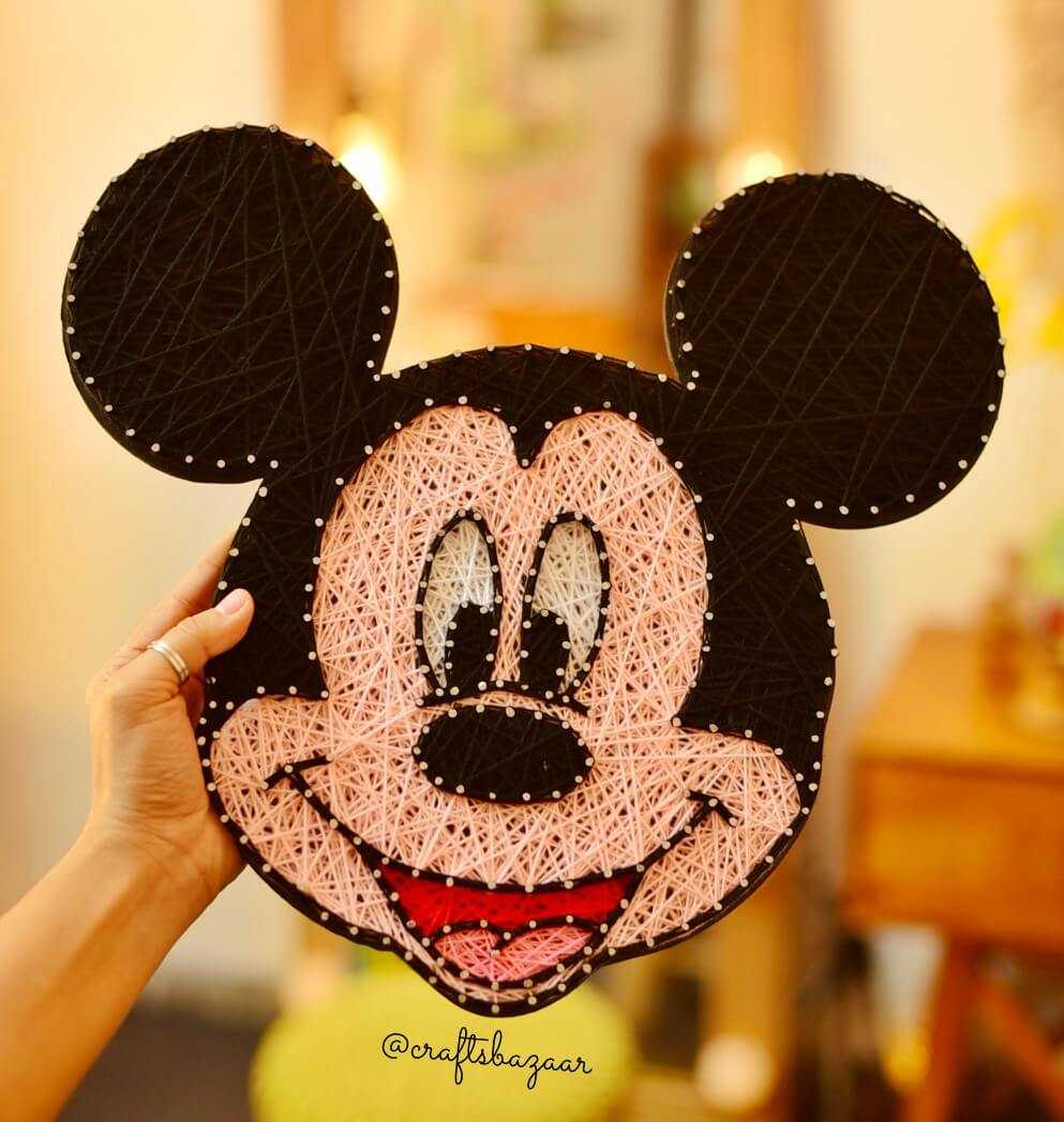 Mickey Mouse String Art - Craftsbazaar