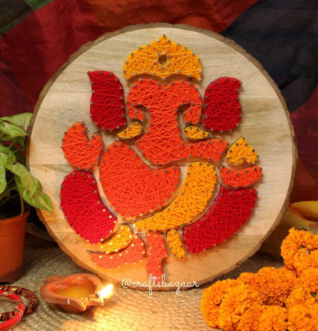 My Ganesh String Art - Diwali Home Décor - Craftsbazaar