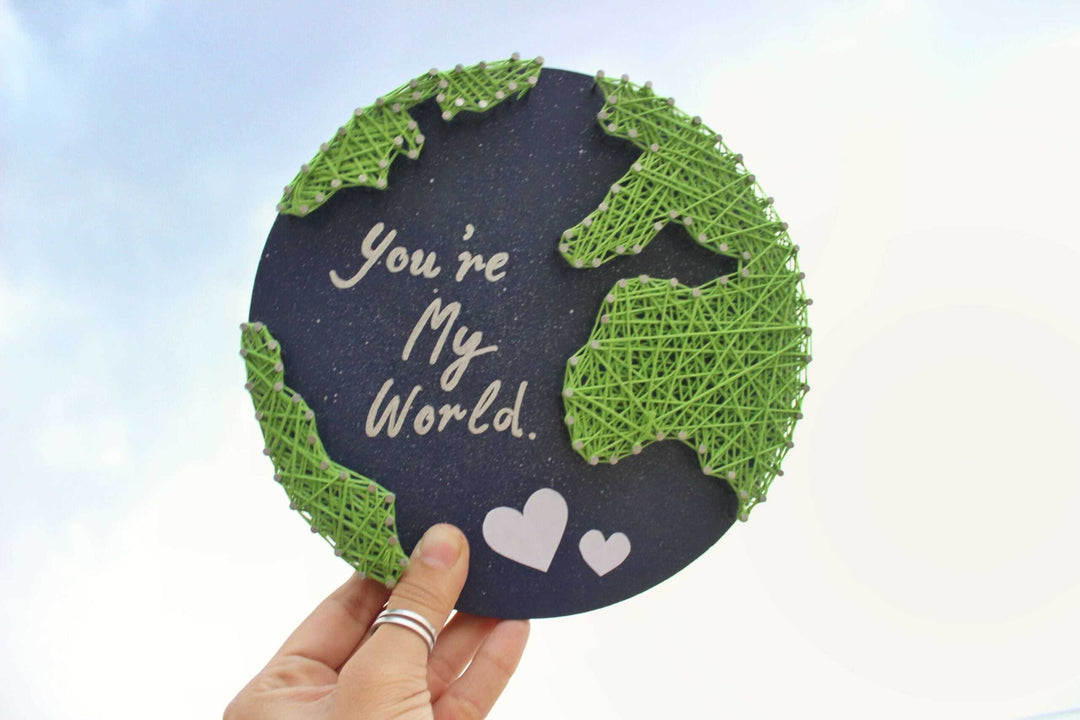 My World String Art - Unique Handmade Gift Ideas - Craftsbazaar