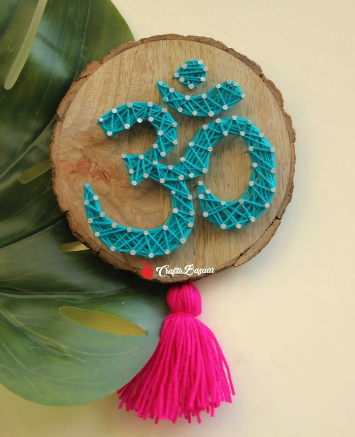 Om Symbol String Art - Festive Wall Décor Art - Craftsbazaar