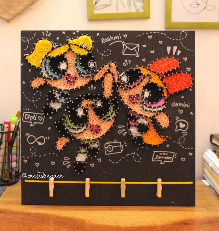 Power Puff Girls String Art - Craftsbazaar