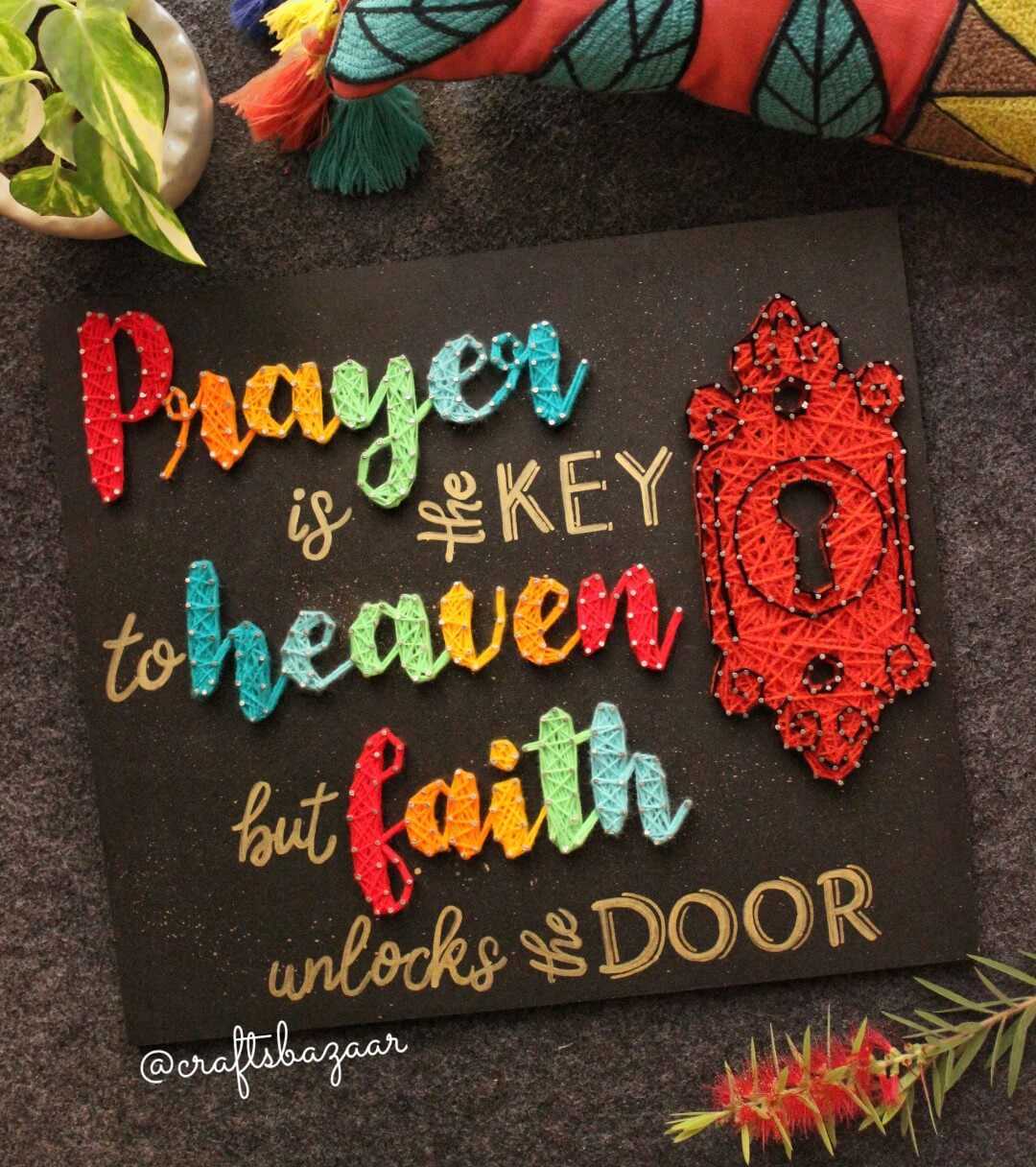 Prayer Verse String Art - Quotes Ideas - Craftsbazaar