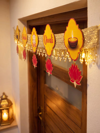 Golden Shubh Diwali Toran