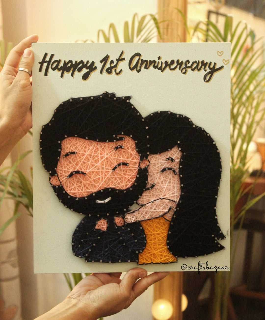 Sweet Hug Couple String Art - Craftsbazaar