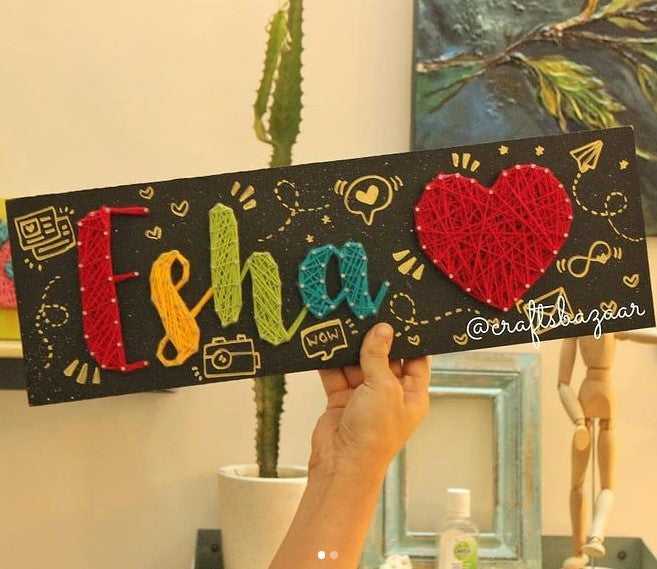 Wee- Personalised Colorful Name String Art - Craftsbazaar