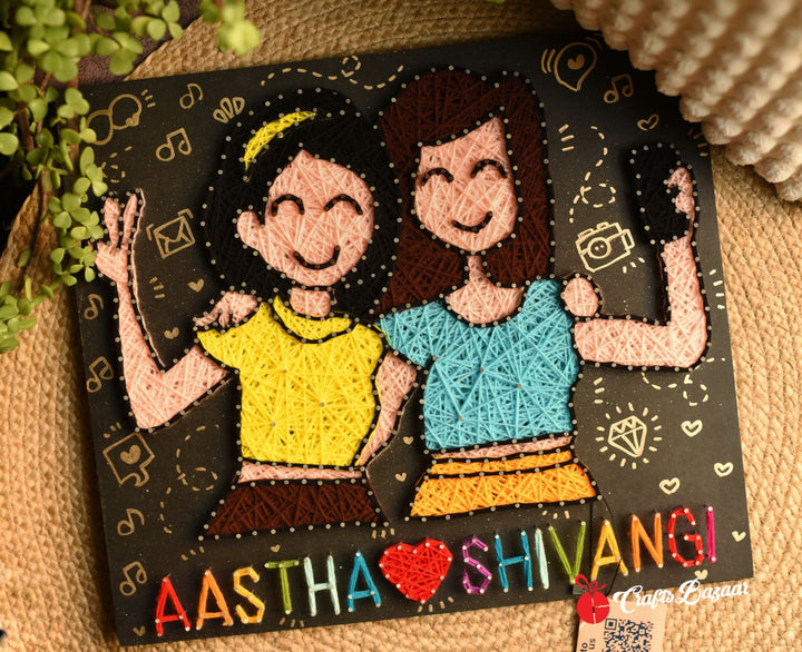 Love always- Girls illustration String Art