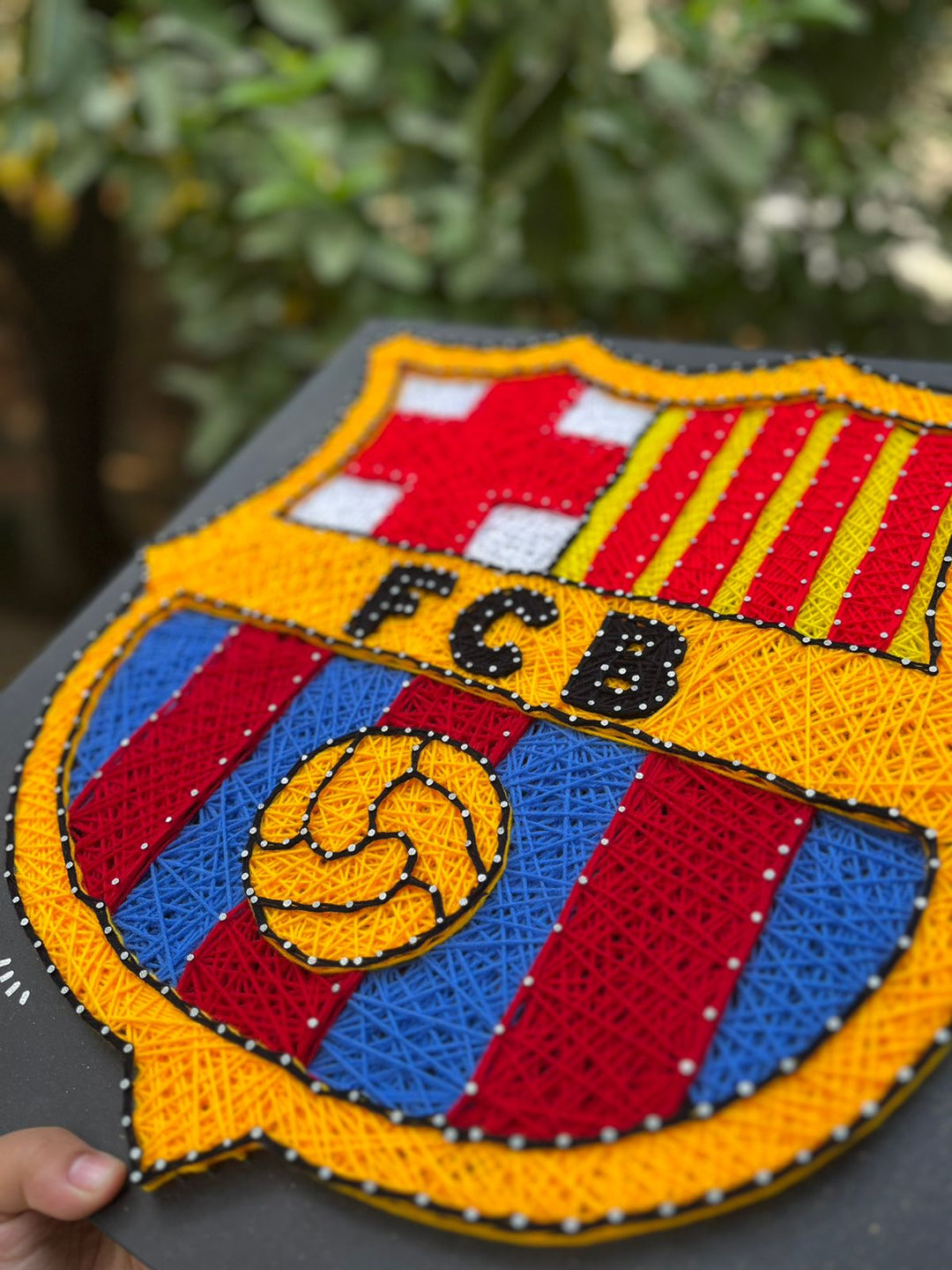 FCB logo football String Art