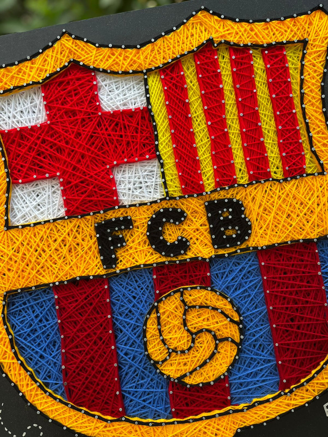 FCB logo football String Art