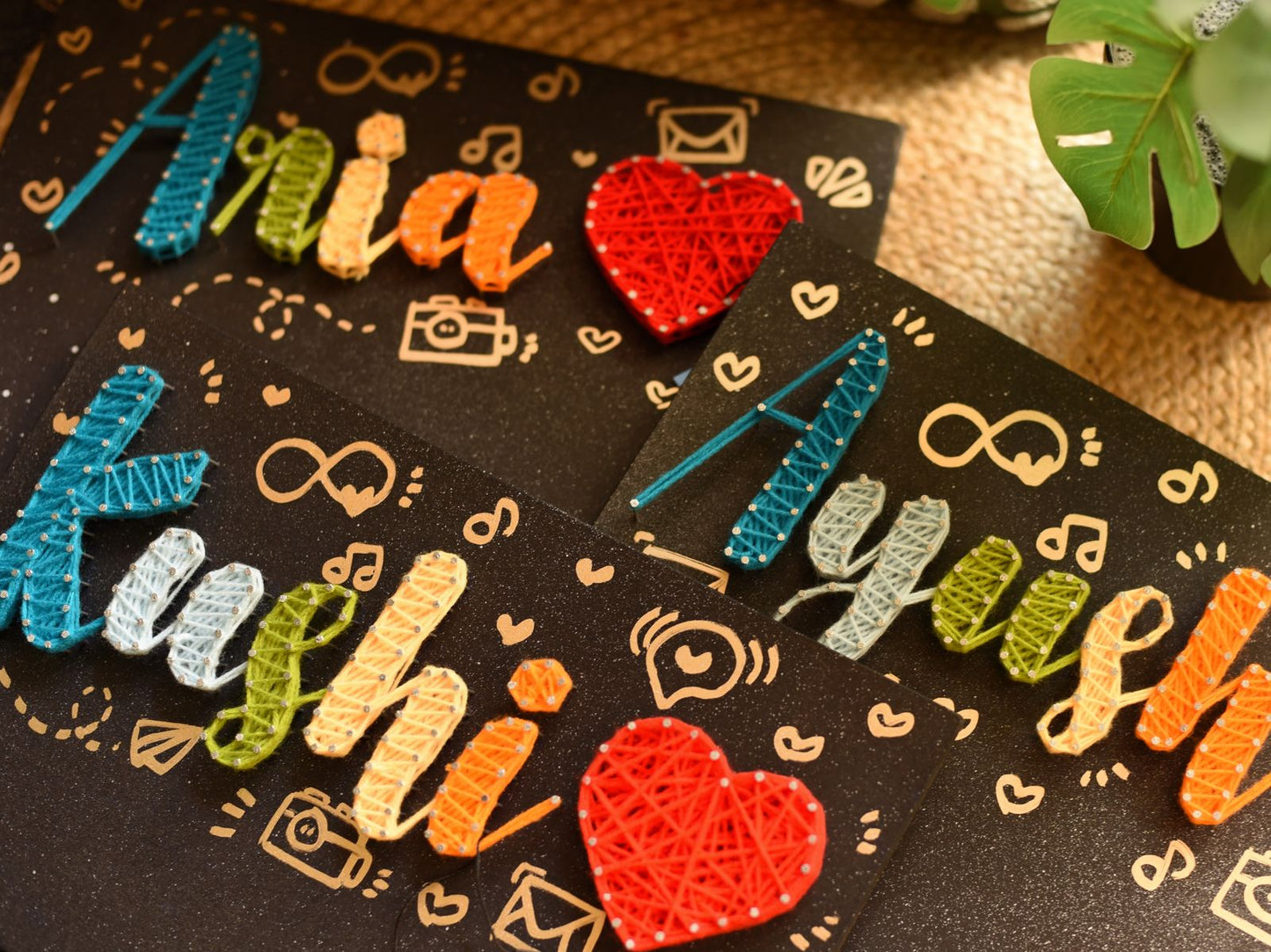 Minikin- Personalised Name String Art with Photos