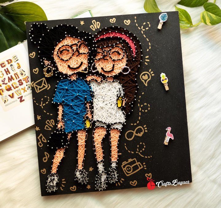 Sisters Before Misters Illustration String Art