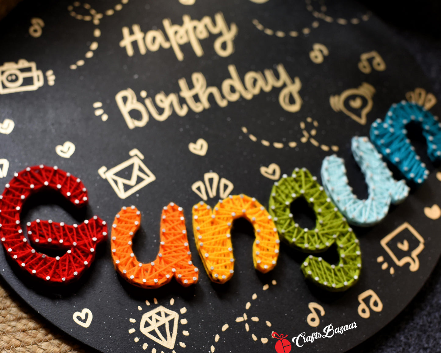 Birthday String Art Name Board
