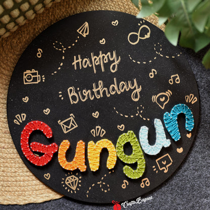 Birthday String Art Name Board