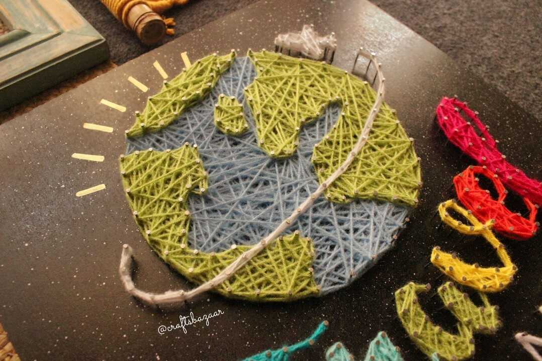 World Travel String Art - Craftsbazaar