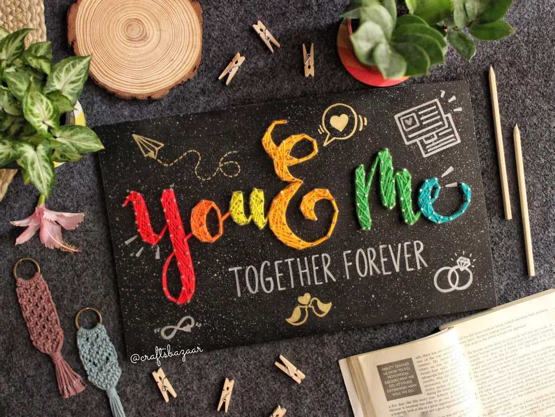 You & Me String Art - Personalised String Art with photos - Craftsbazaar