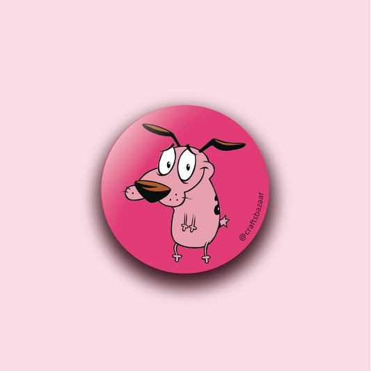 Courage the Cowardly Dog Button Badge
