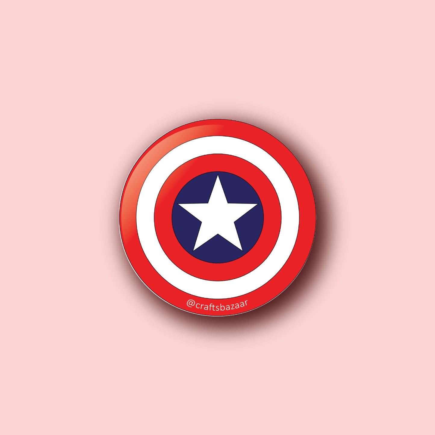 Captain America Shield Button Badge