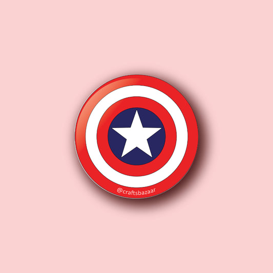 Captain America Shield Button Badge